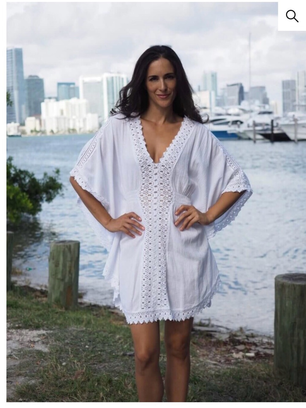 Cotton Natural Del Carmen Swim Cover-Up